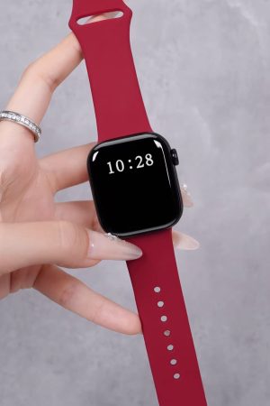 Heyplus-Smartwatch bands,Red strap is suitable for a variety of watches, strap silicone wristbands for men and women sports advanced autumn and winter.